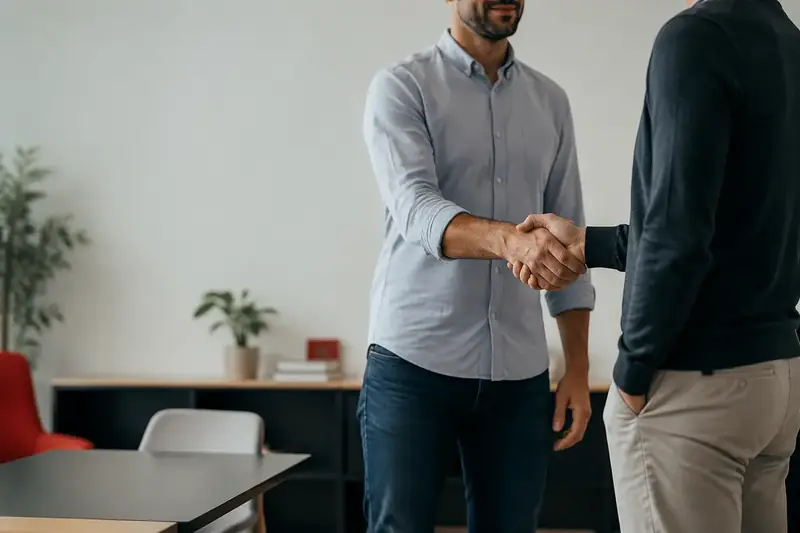 Apretón de manos entre INTERIT y un cliente